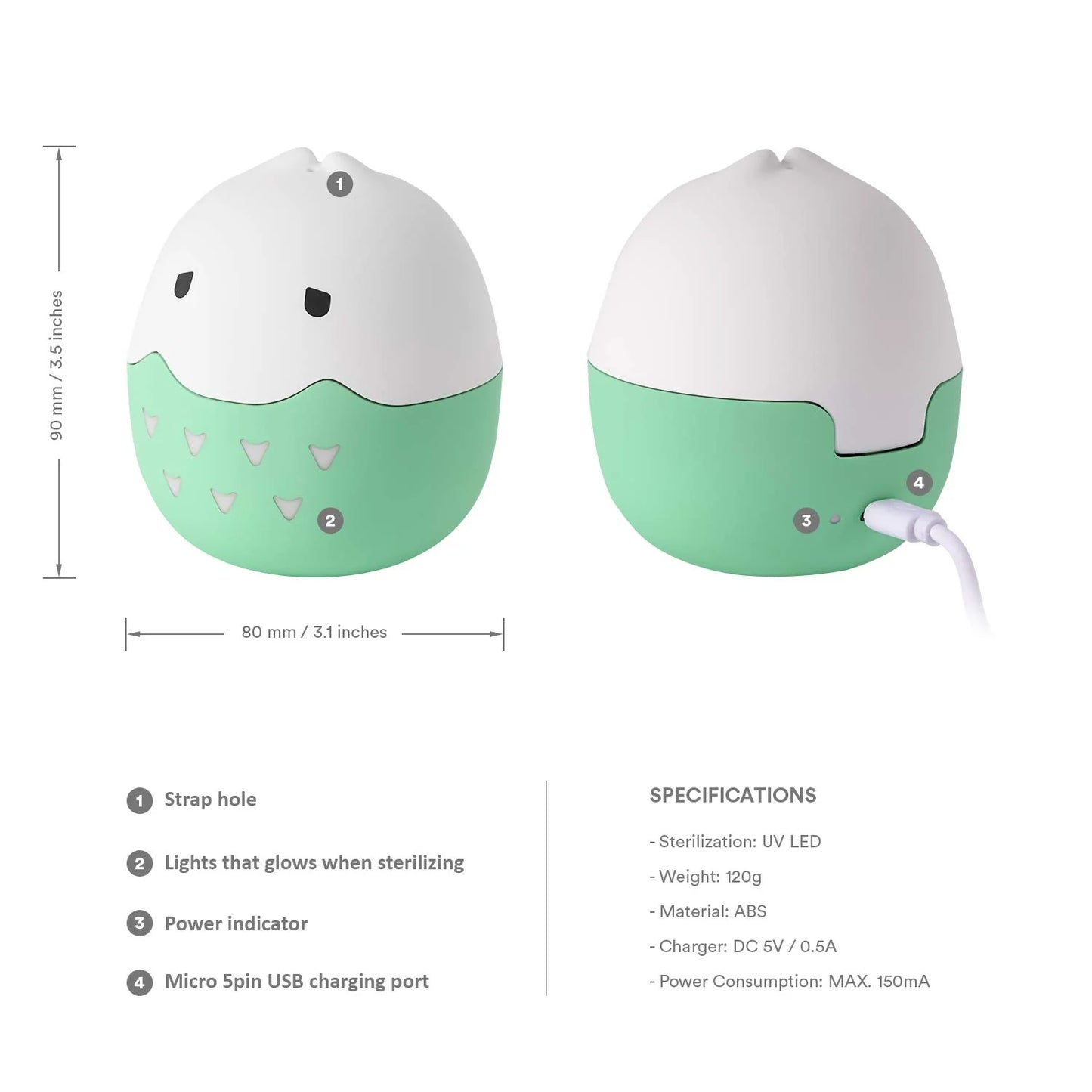 JJOBI Trolls - Pacifier Sterilizer - Kids & Mom Toys