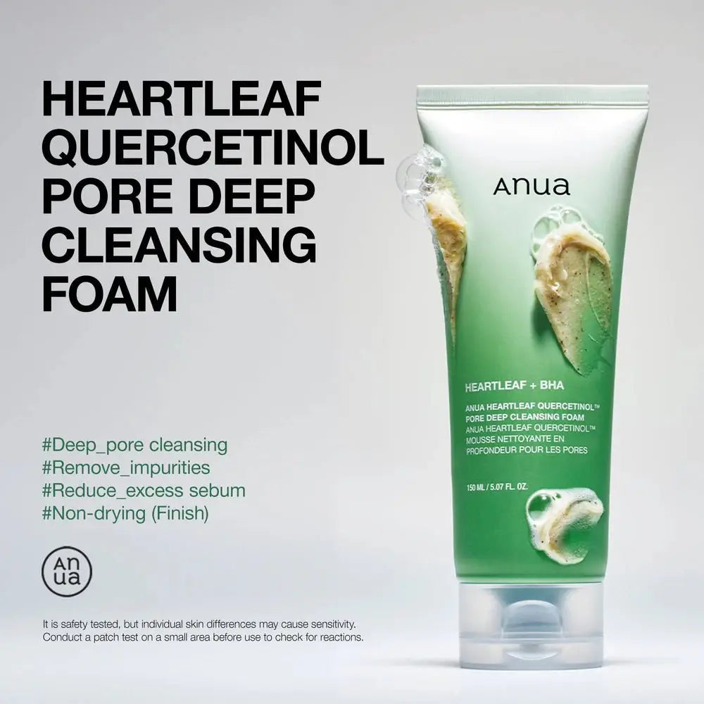 Anua Heartleaf Quercetinol Cleanser for oily skin and pore cleansing