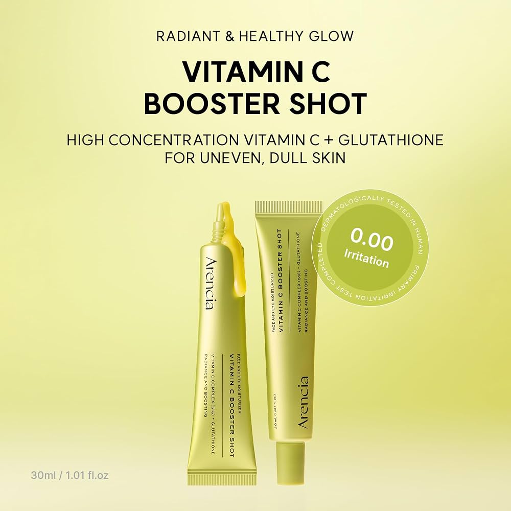 Arencia Vitamin C Booster Shot 30ml Korean Vitamin C serum with 5% 3-O-Ethyl Ascorbic Acid