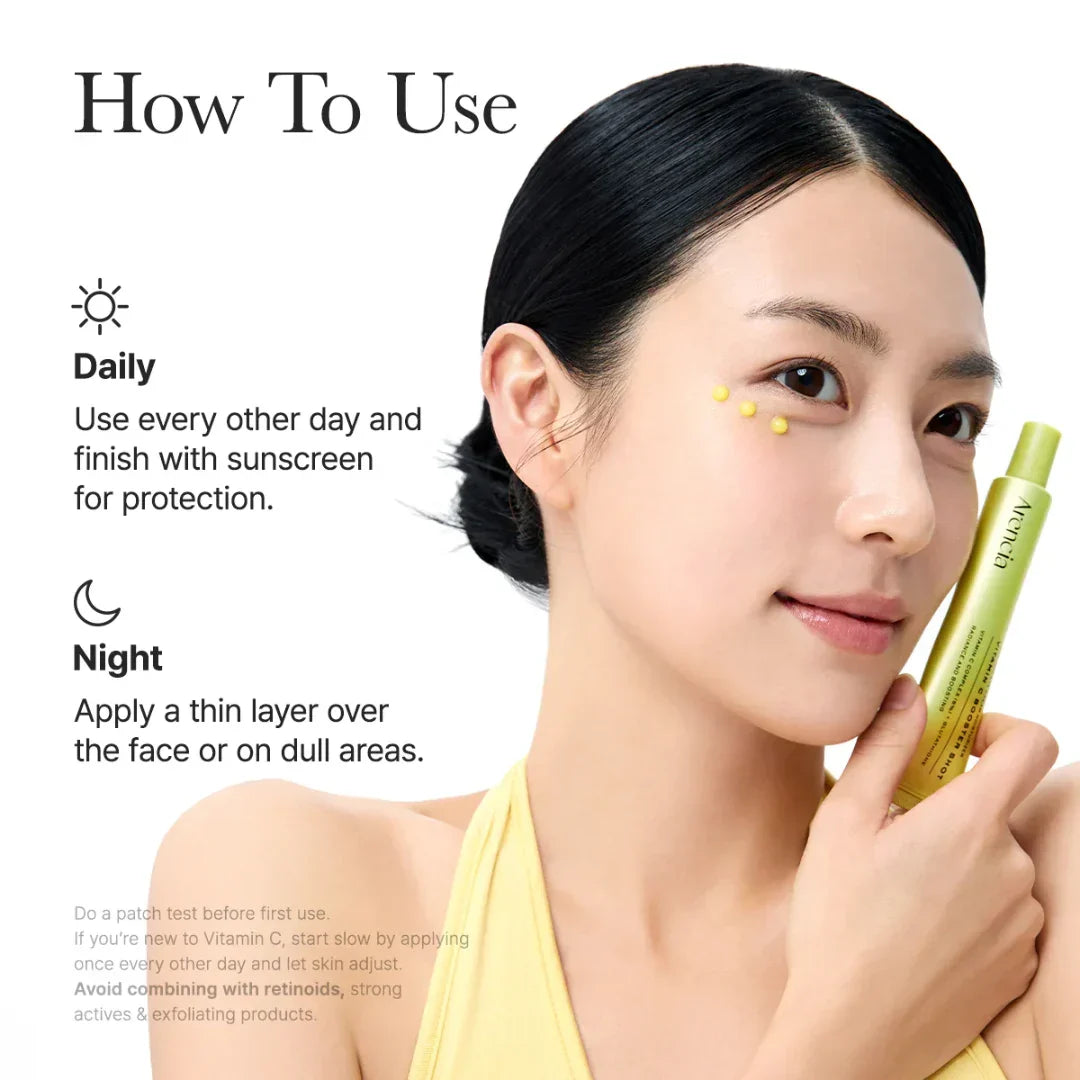 Arencia Vitamin C Booster Shot 30ml Korean Vitamin C serum with 5% 3-O-Ethyl Ascorbic Acid