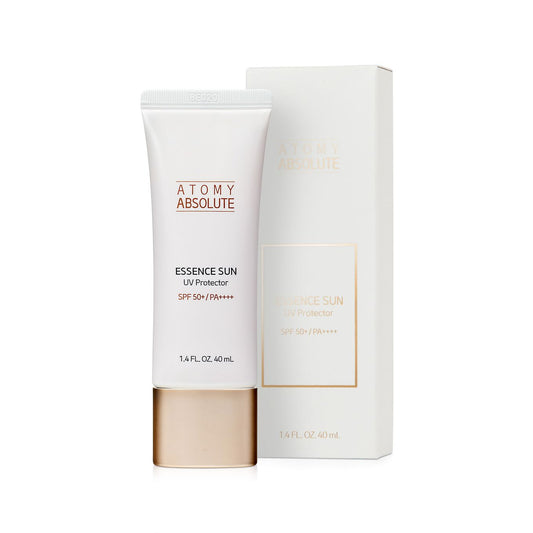 "Atomy Essence Sun sunscreen featuring long-lasting UV blocking effect with smooth application for skin protection"