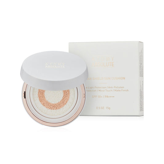 "Atomy Sun Care Cushion compact with mineral-based formula for UV protection and flawless makeup coverage"