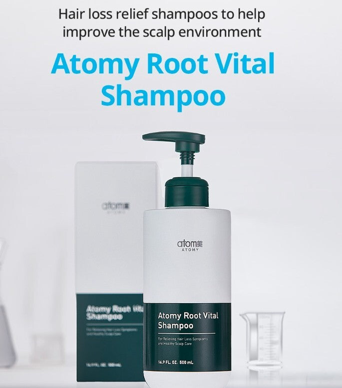 Atomy Root Vital Hair Shampoo Korean scalp care for fine flat hair and oily scalp