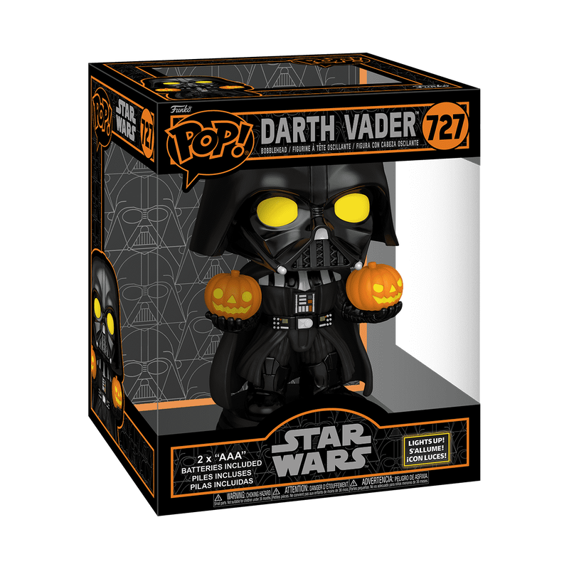 Funko Pop Super Light Up Darth Vader Holding Jack-O-Lanterns Star Wars Halloween figure 727
