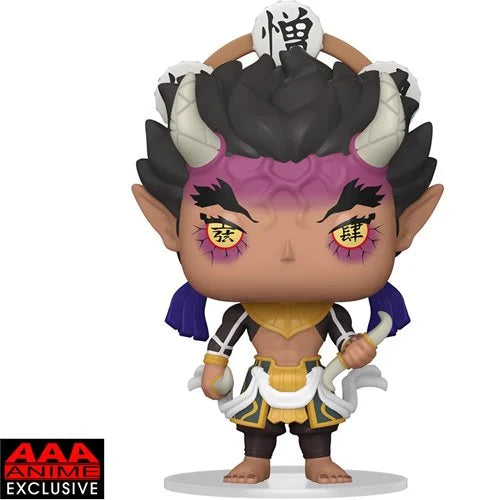 Demon Slayer Hantengu Zohakuten AAA Anime Exclusive Funko Pop vinyl figure with horns, battle outfit, and purple markings