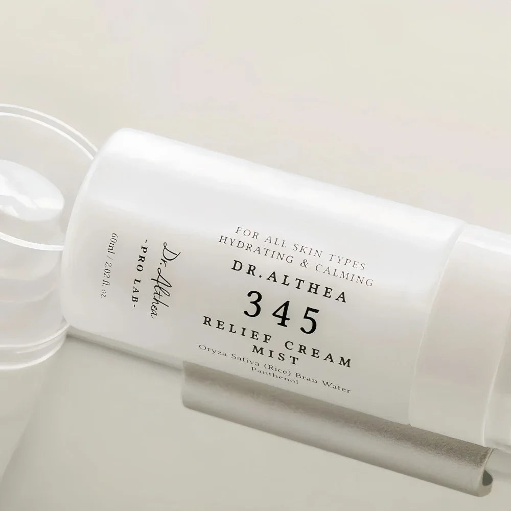 Dr. Althea 345 Relief Cream Mist bottle on a light background