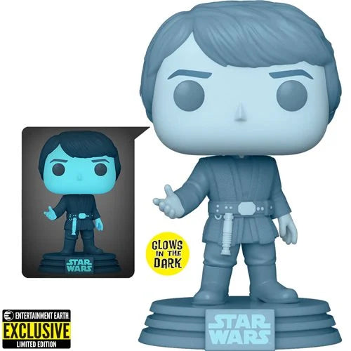 Star Wars: Return of the Jedi 40th Hologram Luke Glow-in-the-Dark Pop! Vinyl Figure - Entertainment Earth Exclusive - Kids & Mom Toys