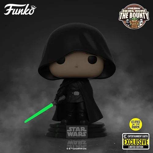 Star Wars: The Mandalorian Luke Glow-in-the-Dark Pop! Vinyl Figure - Entertainment Earth Exclusive - Kids & Mom Toys