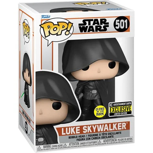 Star Wars: The Mandalorian Luke Glow-in-the-Dark Pop! Vinyl Figure - Entertainment Earth Exclusive - Kids & Mom Toys