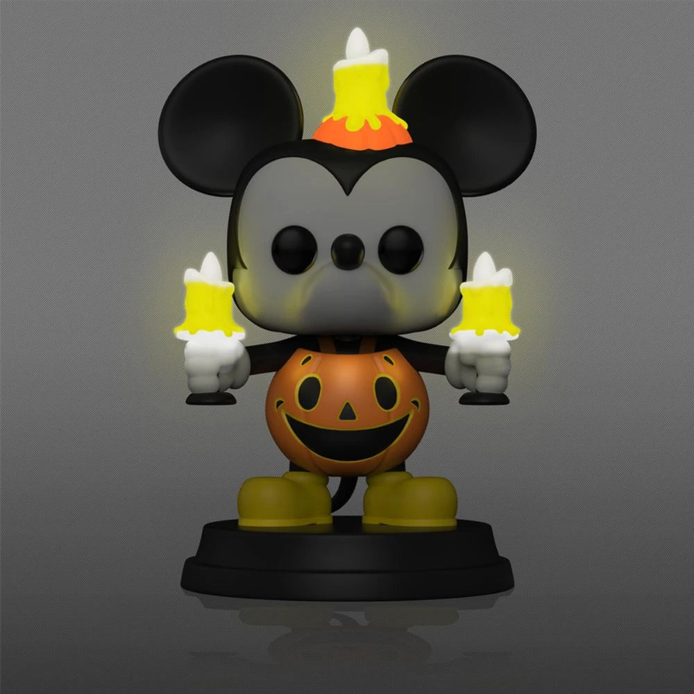Funko Mickey Mouse pumpkin costume collectible with glowing light up Halloween feature