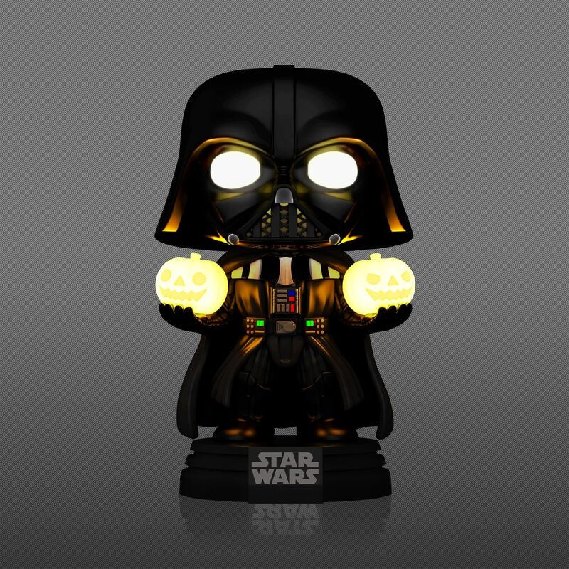 Funko Pop Super Light Up Darth Vader Holding Jack-O-Lanterns Star Wars Halloween figure 727 Light Up
