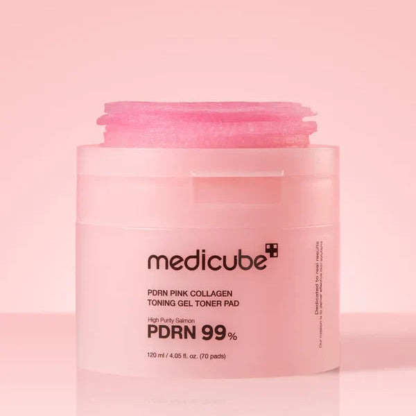 MEDICUBE PDRN Pink Collagen Gel Toner Pad 70 Pads Korean PDRN collagen jelly toner pads