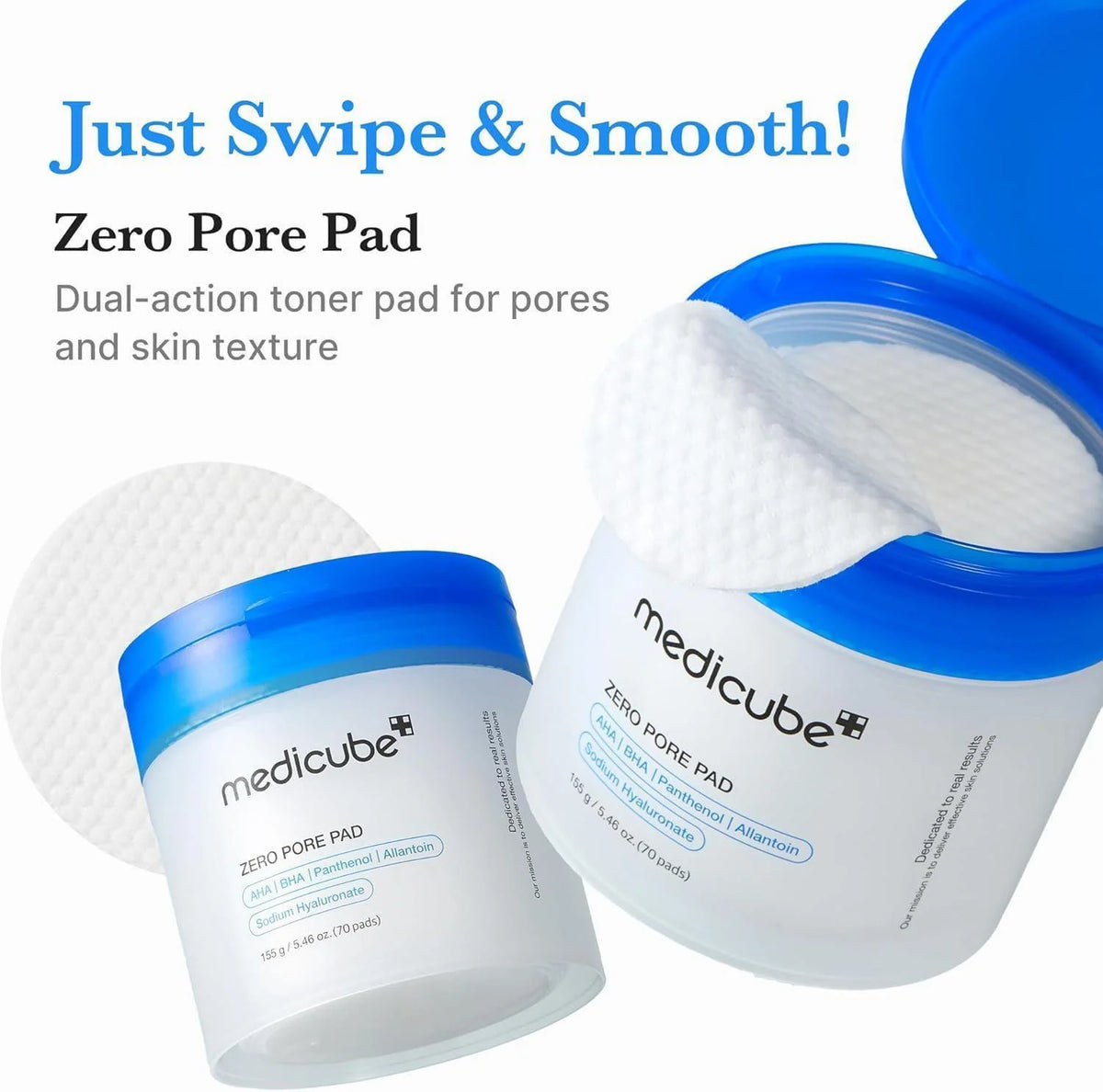 MEDICUBE Zero Pore Pad 2.0 70 Korean AHA BHA toner pads key benefits