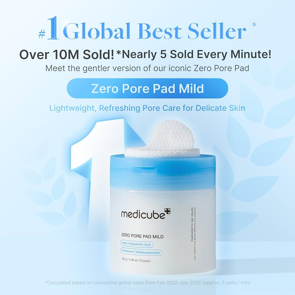 MEDICUBE Zero Pore Madecassoside Pads Mild global best seller