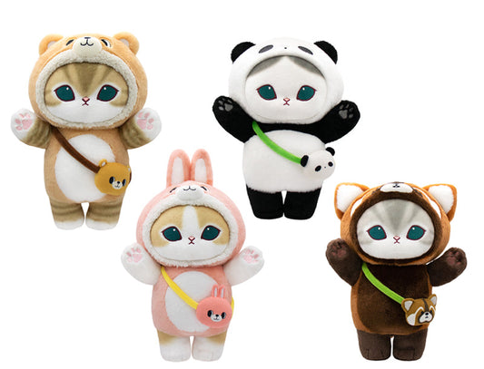 Kawaii Mofusand plush collection – 4 animal costume cats, perfect gift for kids and collectors