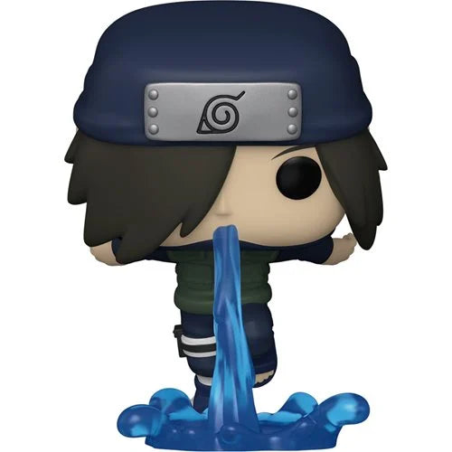 Funko Pop! Vinyl Figure of Izumo Kamizuki from Naruto, featuring him performing a Water Style jutsu with a translucent blue water effect.