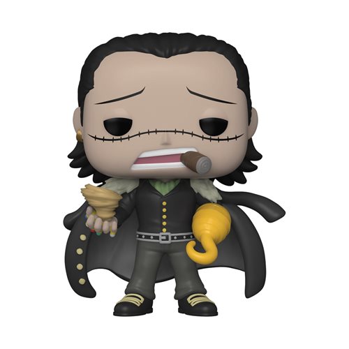 One Piece Crocodile Funko Pop Vinyl Figure #925 holding sand tornado with golden hook and cigar, anime collectible toy.