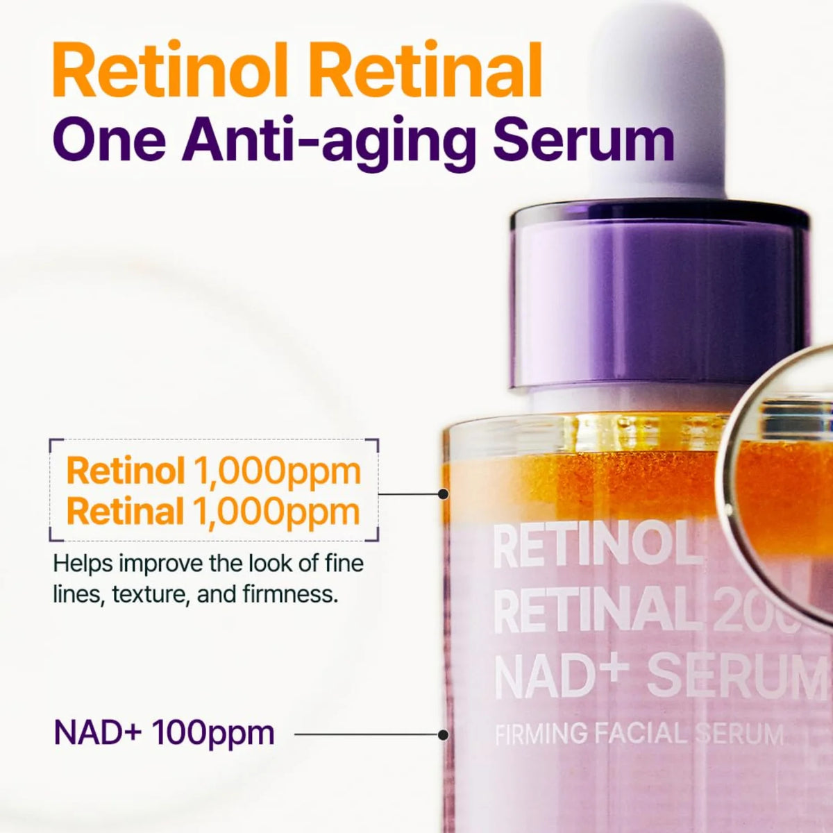 PURITO SEOUL Retinol Retinal 2000 NAD+ Serum retinol and retinal helps improve the look of fine lines texture and firmness