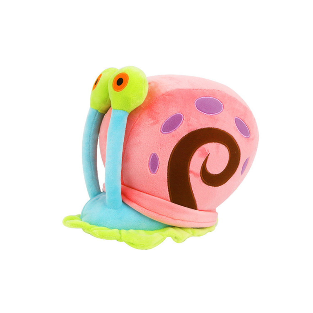 SpongeBob SquarePants Gary the Snail plush toy with pink shell, green eyes, and blue body, soft stuffed animal for kids and fans