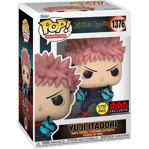 "Coming Soon" Jujutsu Kaisen Yuji Itadori Divergent Fist Glow-in-the Dark Funko Pop! Vinyl Figure #1376 - AAA Anime Exclusive - Kids & Mom Toys