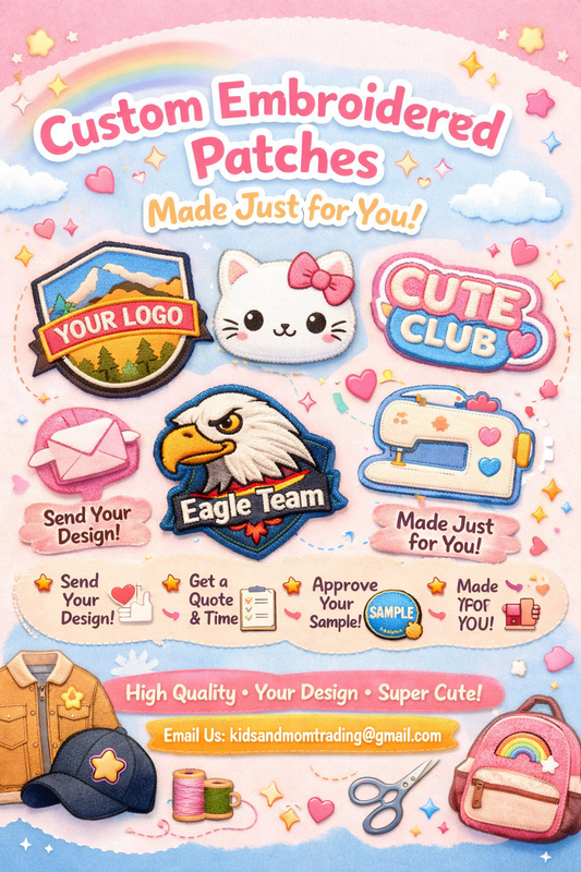 Custom Embroidered Patch – Made Just for You - Kids & Mom Toys
