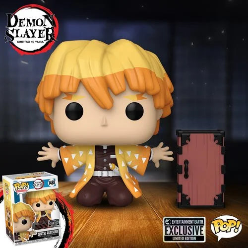 Demon Slayer Zenitsu Protecting Nezuko's Box Funko Pop! Vinyl Figure #1488 - Entertainment Earth Exclusive