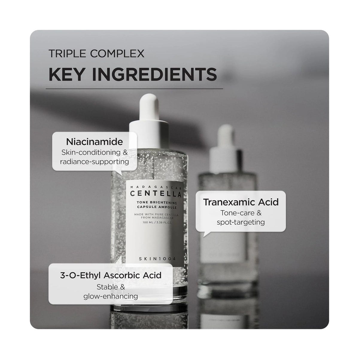 SKIN1004 Tone Brightening Capsule Ampoule with MadeWhite capsules for dark spots and radiant skin key ingredients